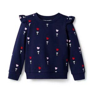 Janie and Jack SNOOPY RUFFLE SHOULDER SWEATSHIRT Girls 5T